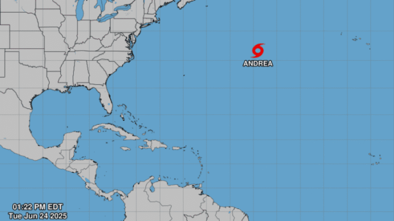 Andrea becomes first tropical storm for the 2025 Atlantic Season - 103.1FM
