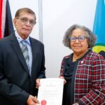 Ralph Maraj presents credentials to serve as T&T's Ambassador to CARICOM