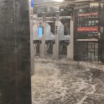 Heavy rains flood NYC subway stations