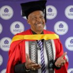 Professor Sir Hilary Beckles receives honorary doctorate from North-West University in South Africa.