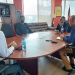 Jereem Richards pays courtesy call on Sports Minister