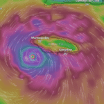 Eye of Hurricane Melissa approaching Jamaica