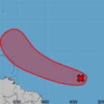 Met Service monitoring tropical system in Central Atlantic