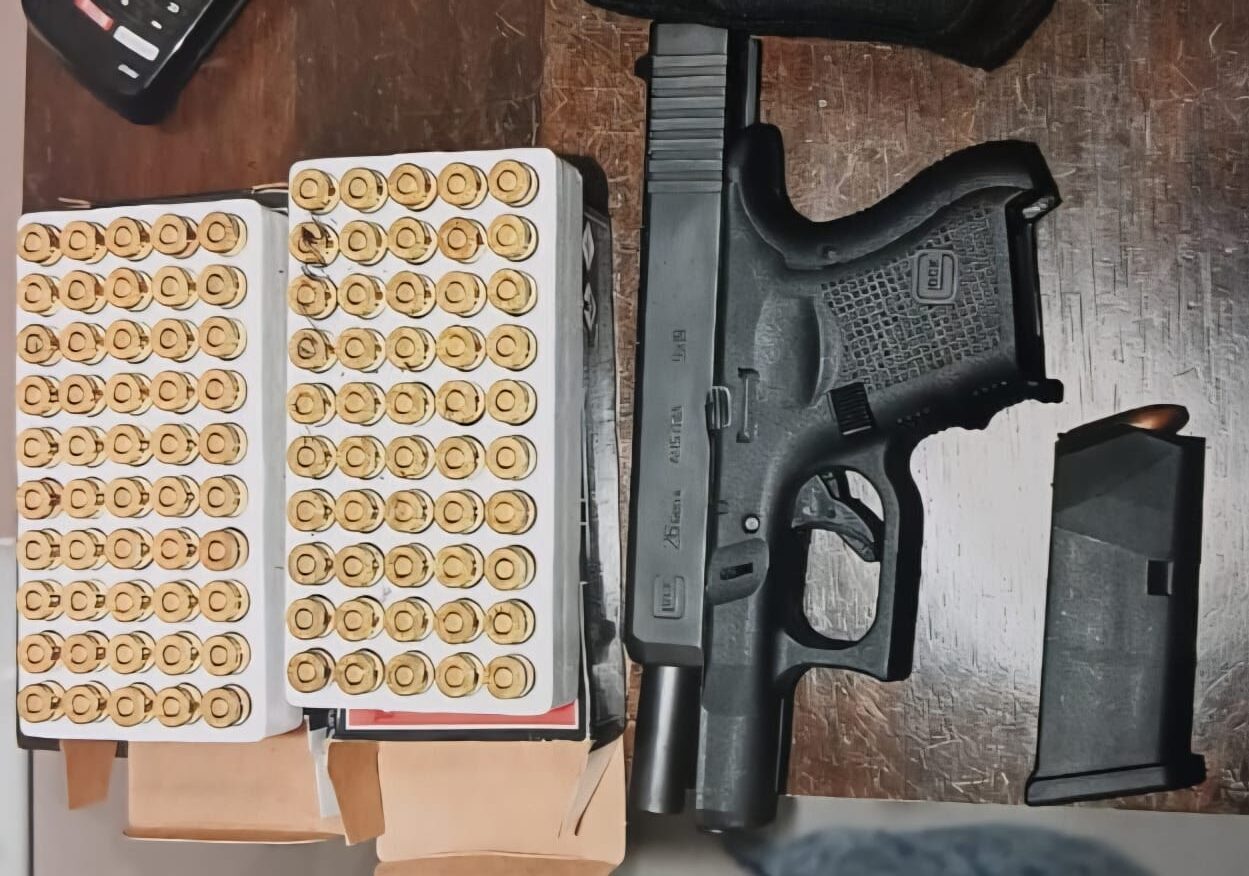 Photo 1 Firearm and ammo seized from ED 8 12 25