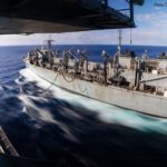 Two US Navy ships collide during refueling