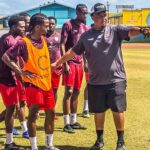 Derek King leads first training as interim T&T Men’s coach