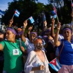 Cuban women protest U.S. sanctions