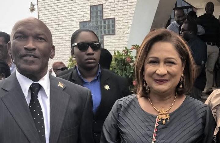 Don Sylvester and Kamla Persad Bissessar