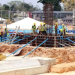Steel reinforcement work underway for new U.S. Embassy building