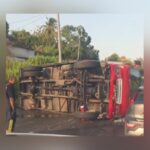 Soft drink truck driver, loader sent to hospital after early morning incident