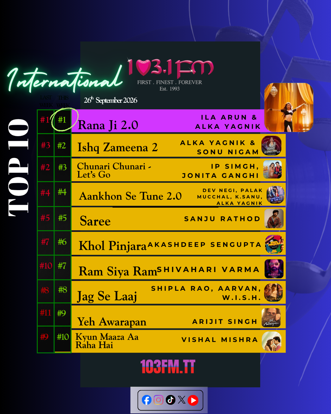 International 27th Sept.